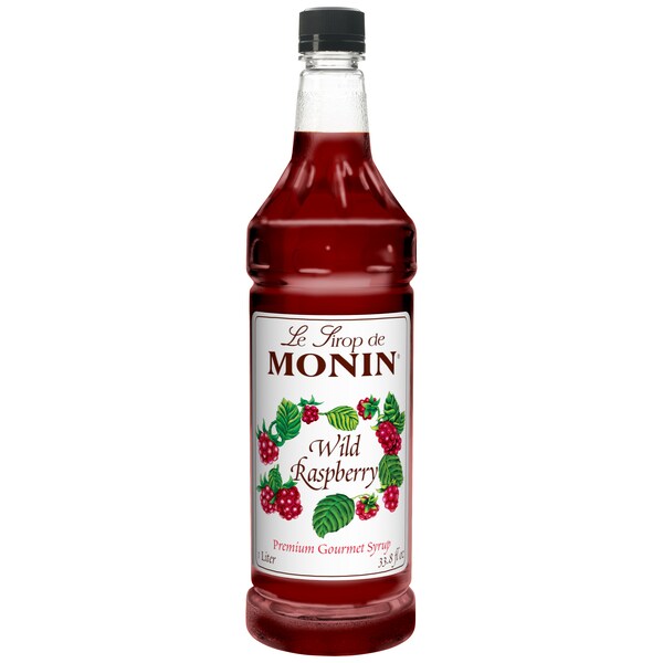 Monin Monin Wild Raspberry Syrup 1 Liter Bottle, PK4 M-FR136F - main